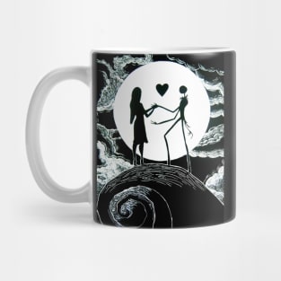 Jack and Sally, the nightmare before Christmas, jack halloween, Halloween Love Mug